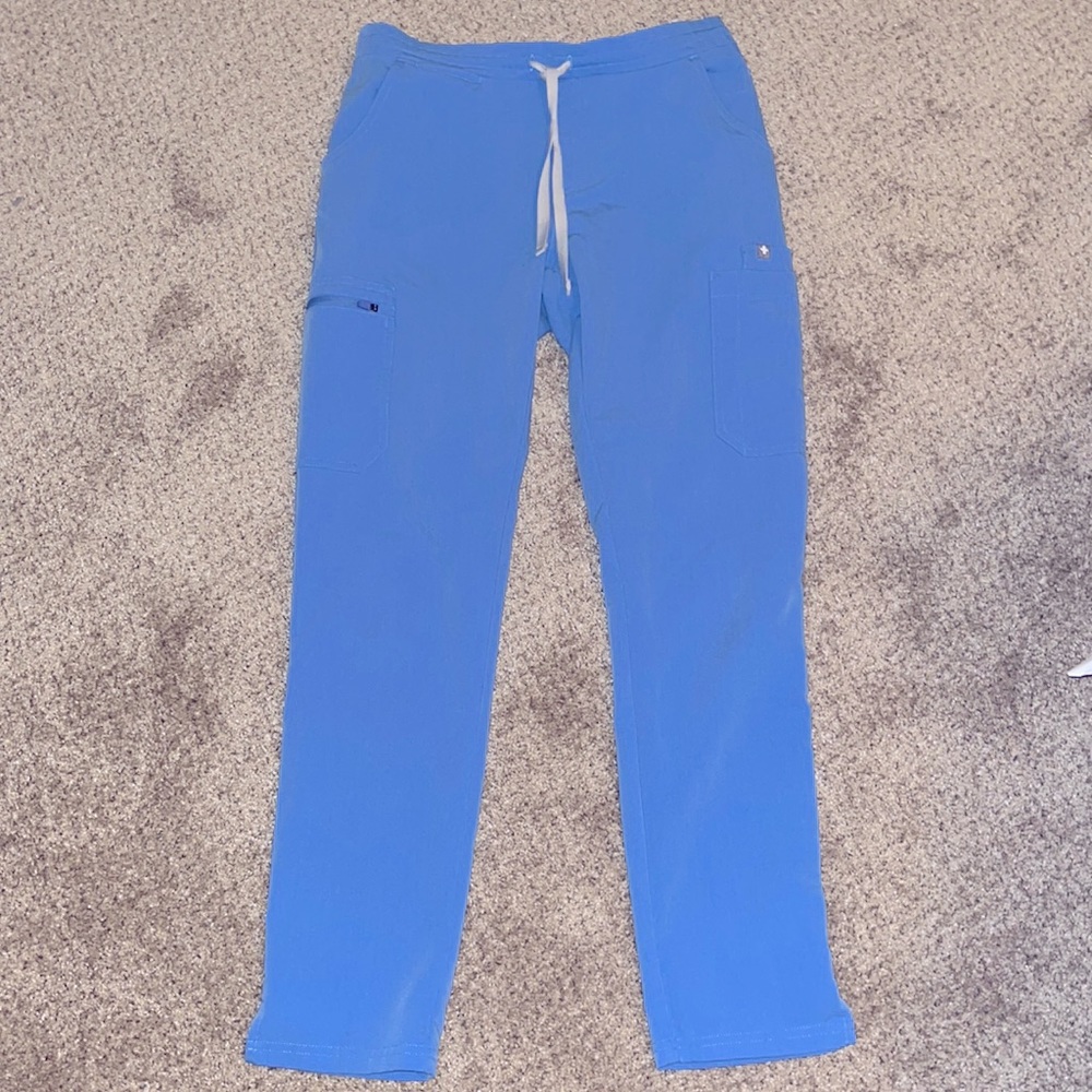 Figs Ceil Blue Yola Skinny Scrub Pants Small